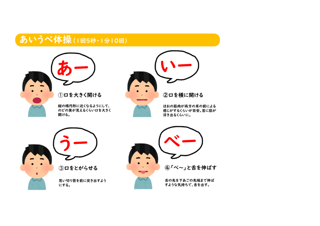 鳥取市 歯医者さん 小児歯科 不正咬合 あいうべ体操