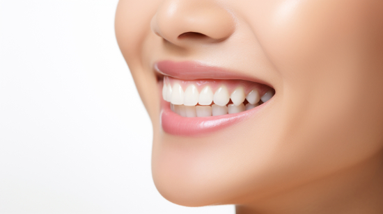 矯正治療を終え歯列が整った笑顔の女性